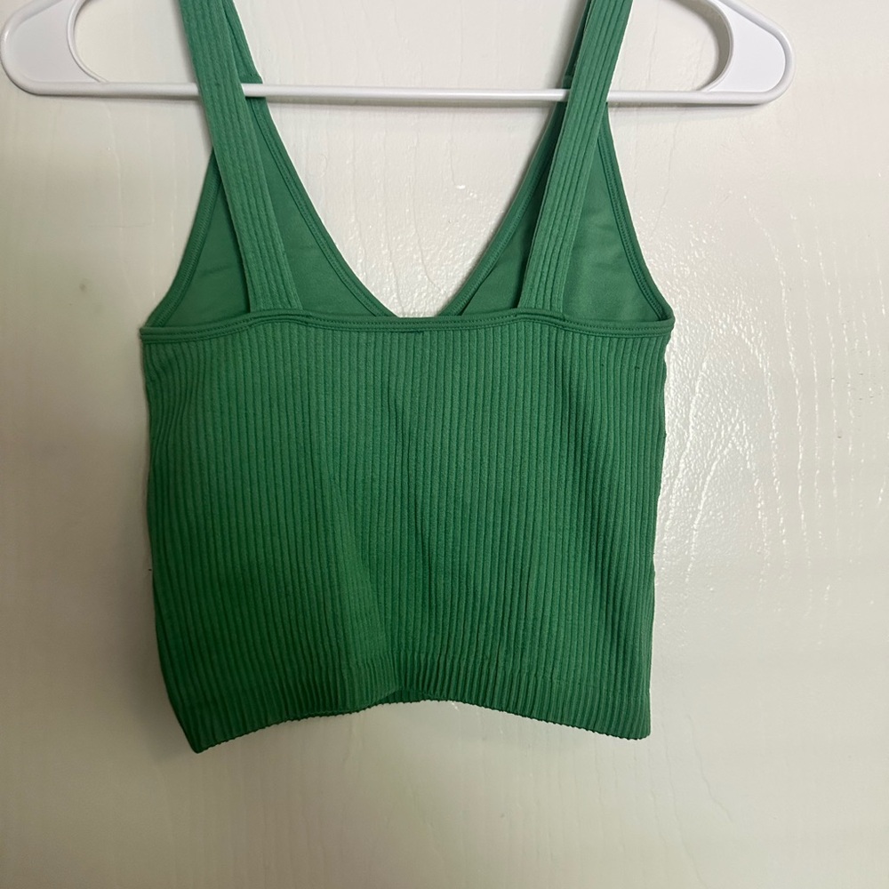 Wishlist Green Ribbed Tank Top - Picture 2 of 4